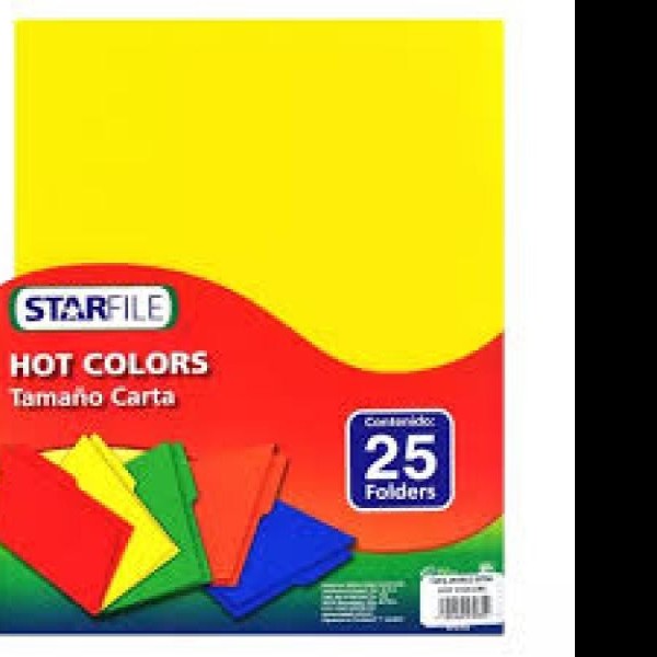 FOLDER CTA. HOTCOLORSFLASHFILE INT. AMARILLO PAQUETE C25 PZAS